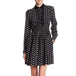 ❤ KATE SPADE Swan Print Shirtdress